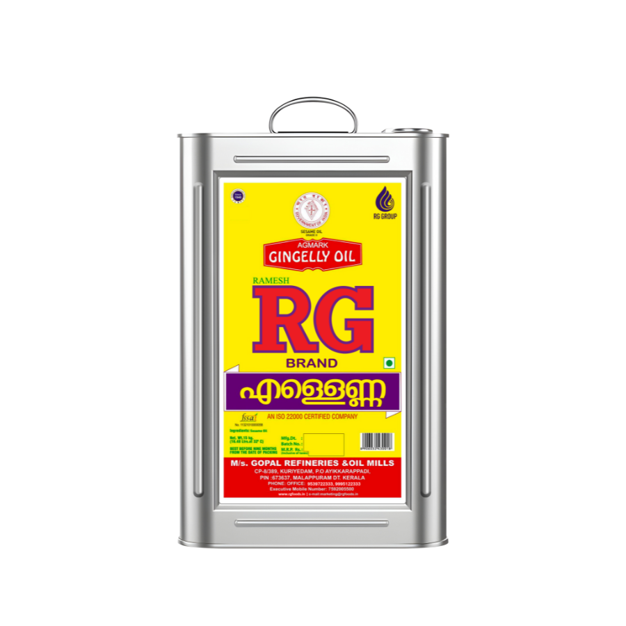RG Gingelly Oil 15 Kg Tin (Agmark)